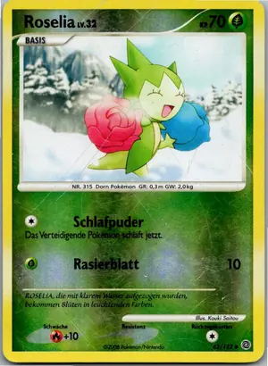 Pokémon-Karte Roselia 62/132 Rätselhafte Wunder