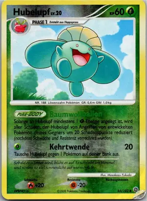 Pokémon-Karte Hubelupf 65/132 Rätselhafte Wunder