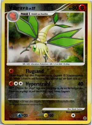 Pokémon-Karte Vibrava 74/132 Rätselhafte Wunder