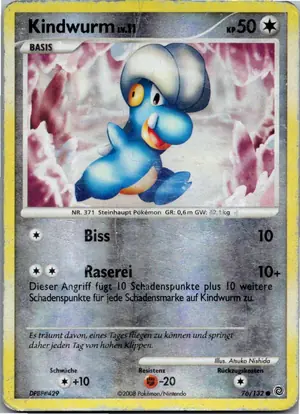 Pokémon-Karte Kindwurm 76/132 Rätselhafte Wunder