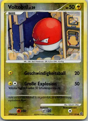 Pokémon-Karte Voltobal 117/132 Rätselhafte Wunder