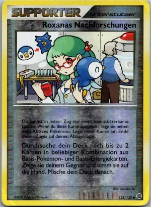 Pokémon-Karte Roxanas Nachforschungen 125/132 Rätselhafte Wunder