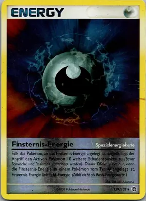 Pokémon-Karte Finsternis-Energie 129/132 Rätselhafte Wunder