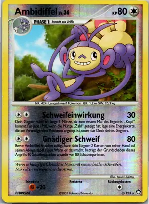 Pokémon-Karte Ambidiffel 3/123 Geheimnisvolle Schätze