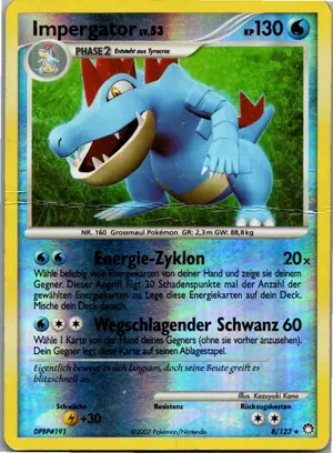 Pokémon-Karte Impergator 8/123 Geheimnisvolle Schätze