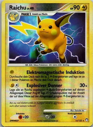 Pokémon-Karte Raichu 15/123 Geheimnisvolle Schätze