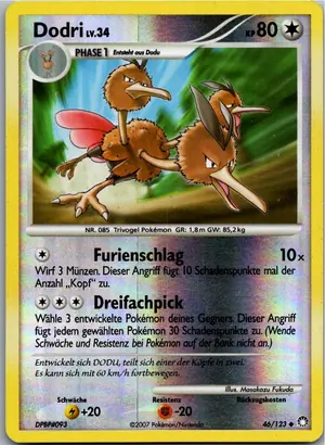Pokémon-Karte Dodri 46/123 Geheimnisvolle Schätze