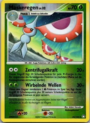 Pokémon-Karte Maskeregen 55/123 Geheimnisvolle Schätze