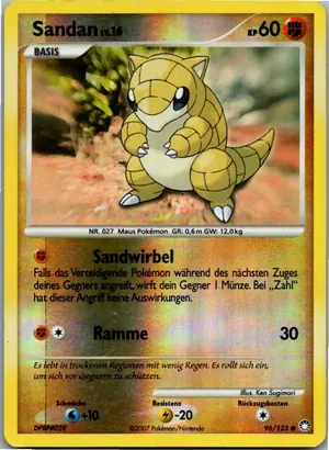 Pokémon-Karte Sandan 96/123 Geheimnisvolle Schätze