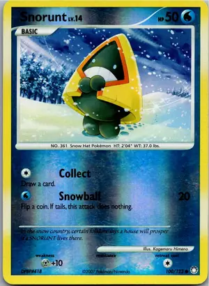 Pokémon-Karte Snorunt Schneppke 100/123 Geheimnisvolle Schätze