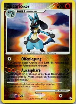 Pokémon-Karte Lucario 6/130 Diamant & Perl