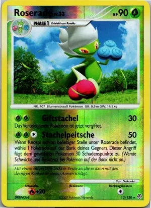 Pokémon-Karte Roserade 13/130 Diamant & Perl