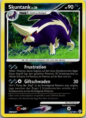 Pokémon-Karte Skuntank 15/130 Diamant & Perl
