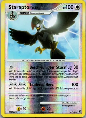 Pokémon-Karte Staraptor 16/130 Diamant & Perl