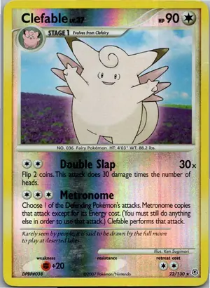 Pokémon-Karte Clefable Pixi 22/130 Diamant & Perl