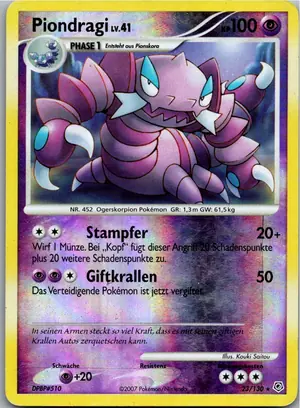 Pokémon-Karte Piondragi 23/130 Diamant & Perl