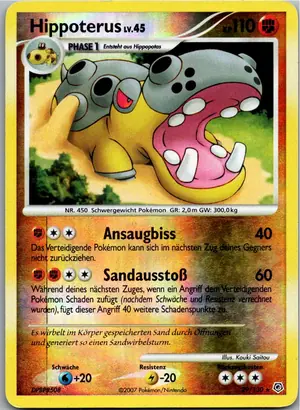 Pokémon-Karte Hippoterus 29/130 Diamant & Perl