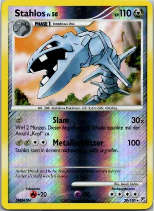 Pokémon-Karte Stahlos 38/130 Diamant & Perl