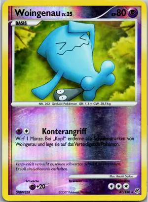 Pokémon-Karte Woingenau 41/130 Diamant & Perl