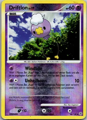Pokémon-Karte Driftlon 46/130 Diamant & Perl
