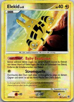 Pokémon-Karte Elekid 48/130 Diamant & Perl