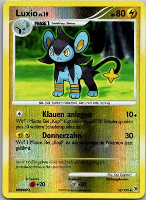 Pokémon-Karte Luxio 52/130 Diamant & Perl