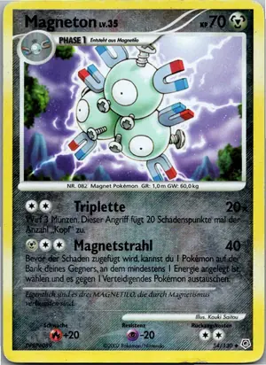 Pokémon-Karte Magneton 54/130 Diamant & Perl