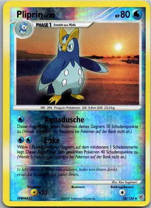 Pokémon-Karte Pliprin 58/130 Diamant & Perl