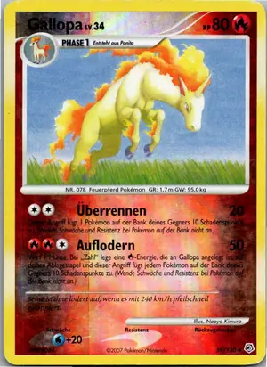 Pokémon-Karte Gallopa 59/130 Diamant & Perl