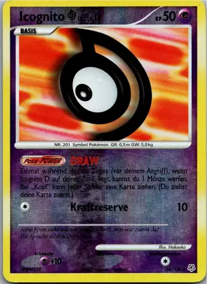 Pokémon-Karte Icognito D 68/130 Diamant & Perl