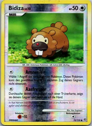 Pokémon-Karte Bidiza 70/130 Diamant & Perl
