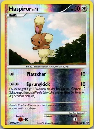 Pokémon-Karte Haspiror 73/130 Diamant & Perl