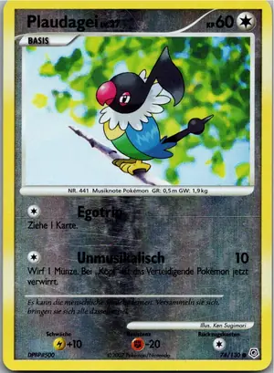 Pokémon-Karte Plaudagei 74/130 Diamant & Perl