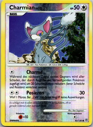 Pokémon-Karte Charmian 83/130 Diamant & Perl