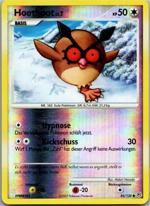Pokémon-Karte Hoothoot 85/130 Diamant & Perl