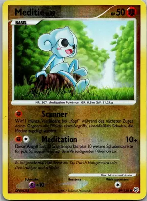 Pokémon-Karte Meditie 89/130 Diamant & Perl