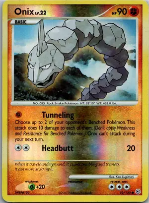 Pokémon-Karte Onix 92/130 Diamant & Perl