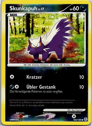 Pokémon-Karte Skunkapuh 102/130 Diamant & Perl