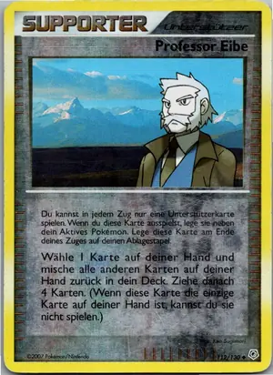 Pokémon-Karte Professor Eibe 112/130 Diamant & Perl