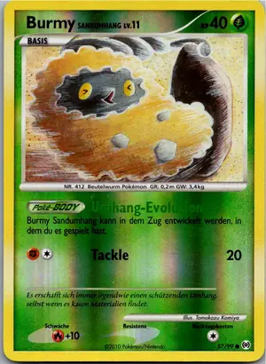 Pokémon-Karte Burmy Sandumhang 57/99 Arceus