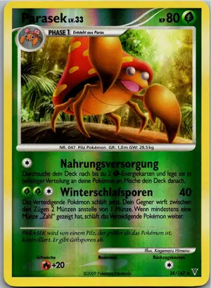Pokémon-Karte Parasek 38/147 Ultimative Sieger