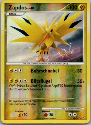 Pokémon-Karte Zapdos 48/147 Ultimative Sieger