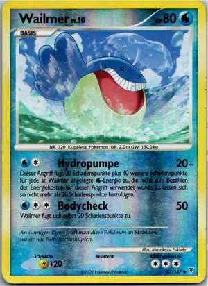 Pokémon-Karte Wailmer 87/147 Ultimative Sieger