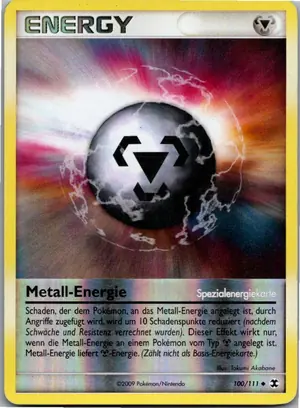 Pokémon-Karte Metall-Energie 100/111 Aufstieg der Rivalen