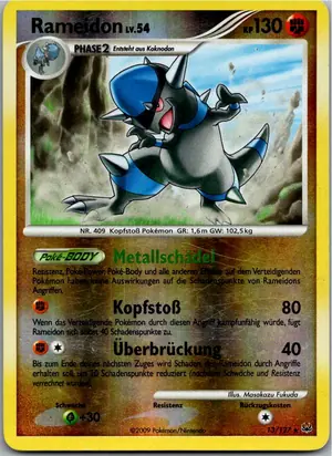 Pokémon-Karte Rameidon 13/127 Platin