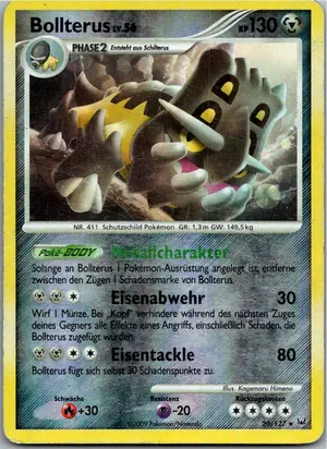 Pokémon-Karte Bollterus 20/127 Platin