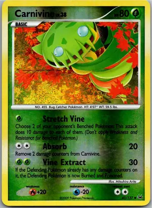 Pokémon-Karte Carnivine Venuflibis 43/127 Platin