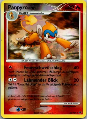 Pokémon-Karte Panpyro 56/127 Platin