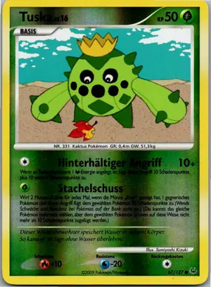 Pokémon-Karte Tuska 67/127 Platin