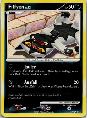 Pokémon-Karte Fiffyen 86/127 Platin